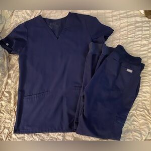 Figs Deep Blue Medical Scrub Set